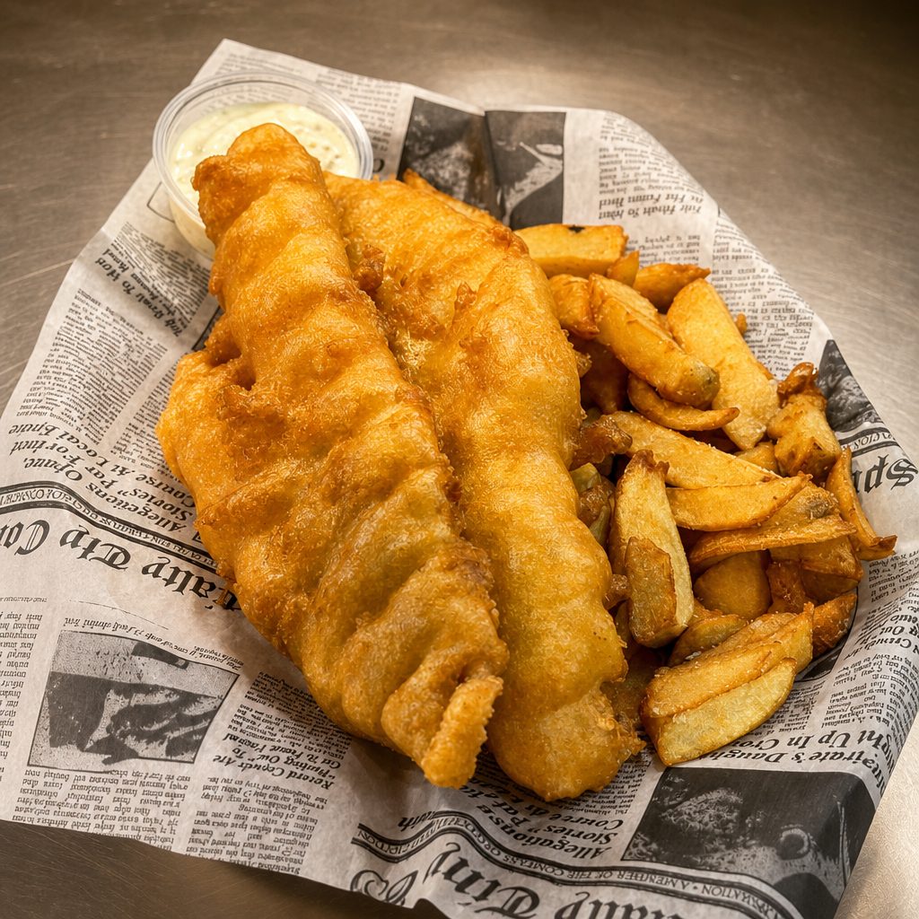 Jumbo Fish + Chips.