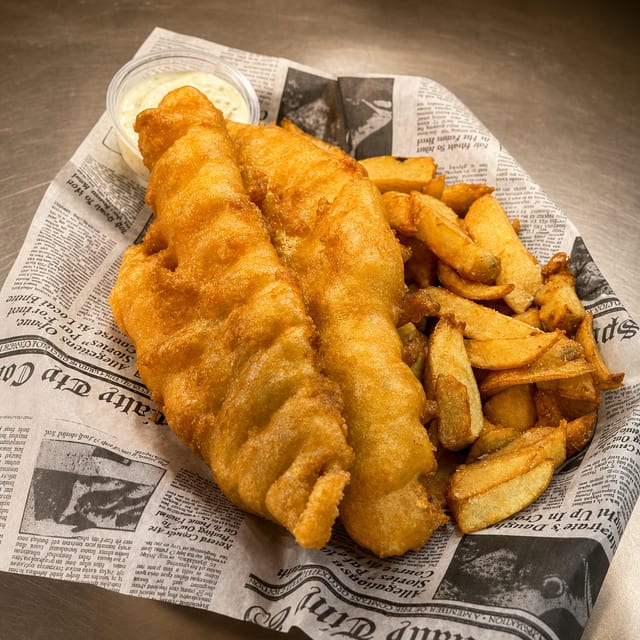 Jumbo Fish + Chips.