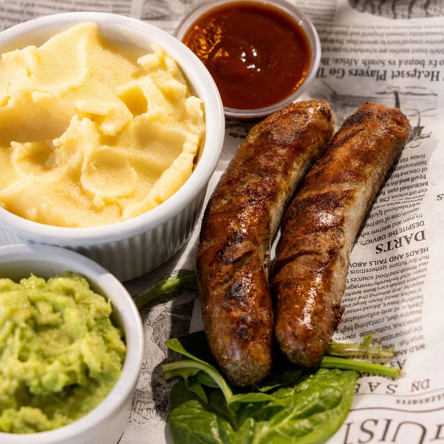 Bangers + Mash.