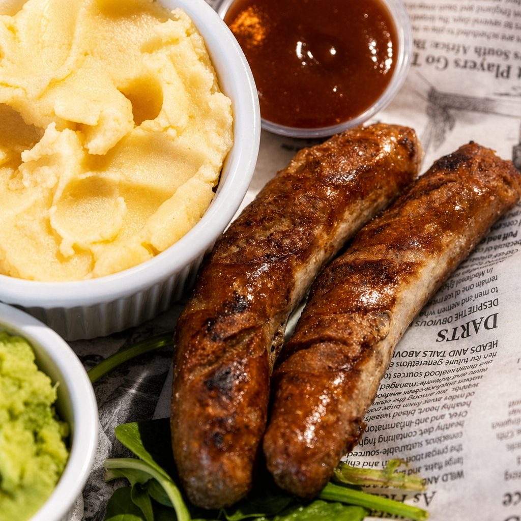 Bangers + Mash.